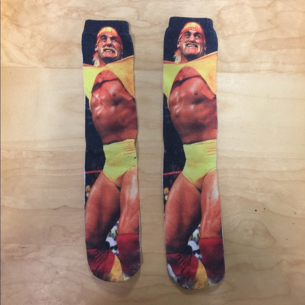 Hulk Hogan wrestling socks WWF WWE NWO WCW